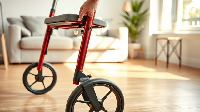 Sitzhöhe am Alber Aktiv Rollator einstellen