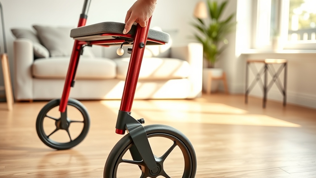 Sitzhöhe am Alber Aktiv Rollator einstellen